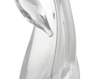 Lot 1050 | Daum (French, B. 1878) Crystal Swan Sculpture, 20th C. H 6" W 5.3" Depth 3"