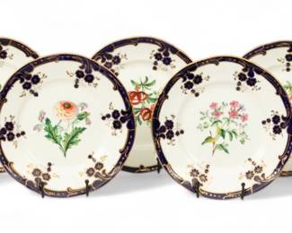 Lot 69 | Spode (England) Set of 8 Porcelain Cabinet Plates 19th.c. Dia. 0.3" 8 PCS
