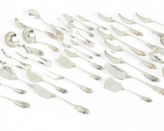 Lot 29 | Wallace Grand Baroque Sterling Silver 32 Serving Pieces, 11teaspoons, 49 Pcs 87t oz 49 PCS