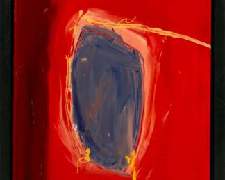 Lot 1021 | Dzine (Carlos Rolon) (American, B. 1970) Acrylic And Envirotex on Board, 1999, 'In the Beginning' H 18" W 12"