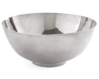 Lot 36 | Bulgari (Italian) 958 Britannia Standard Silver Centerpiece Bowl, 1973 H 5.6" Dia. 12" 53t oz