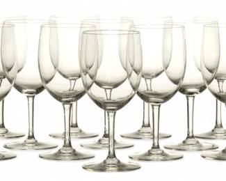 Lot 1058 | Baccarat (French, B. 1764) 'Perfection' Crystal Water Goblets H 7.1" Dia. 3.1" 16 PCS