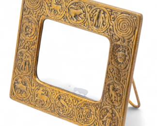 Lot 96 | Tiffany Studios (American) 'Zodiac' Dore Bronze 943 Easel Calendar, Early 20th C. H 7.3" W 8.3"