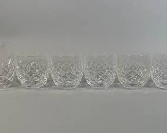 Six Waterford Crystal Powerscourt Old Fashioned Glasses