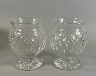 Pair Of Waterford Comeragh Footed Vases