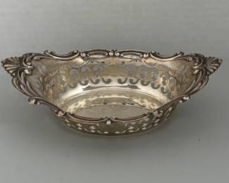 Gorham Sterling Silver Hollowware Reticulated Bowl Nut Or Candy Dish
