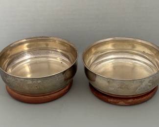 Pair Of Tiffany & Company Sterling Silver Wine Bottle Coasters
