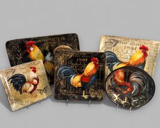 Certified International Susan Winget Rooster Everyday 36 Piece Partial Dinner Service