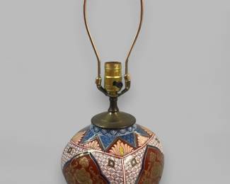 Imari Style Jar Mounted As Table Lamp