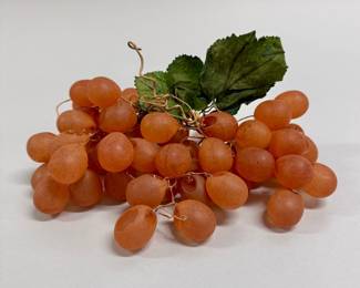 Pair Of Frosted Glass Grape Clusters