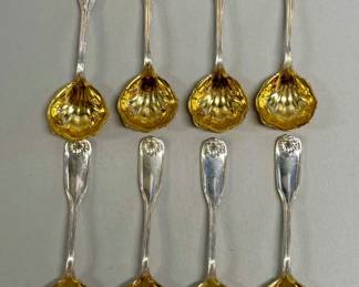 Towle Silver Sterling Salt Spoons In Benjamin Franklin Pattern