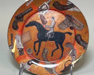Jered Holmes Equestrian Handgun Art Plate