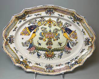 French Faience Style Oval Platter