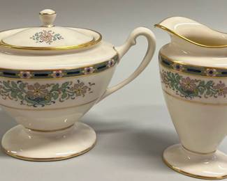Lenox Mystic Covered Sugar Bowl And Creamer