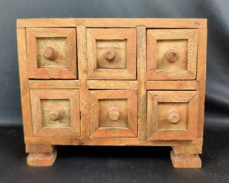 Wooden 6-Drawer Jewelry/Trinket Chest