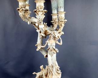 OK Lighting Figural Lily Candelabra Lamp