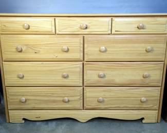 Wooden Dresser with 9 Drawers