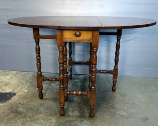 Drop Leaf Table With Single Drawer
