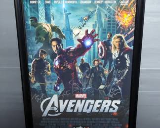 The Avengers Movie Poster Autographed By Cast Members