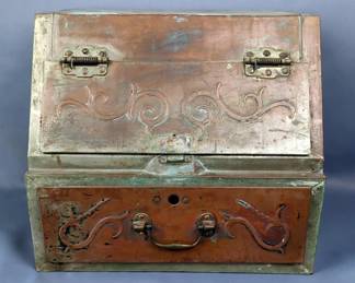 Vintage Copper Cash Register Base