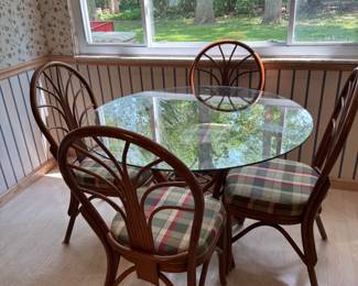 Rattan dining table