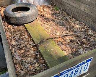 Trailer and two spare tires