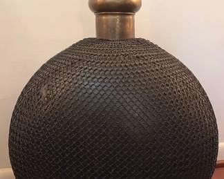 Indian Chainmail Wrapped Brass Vessel
