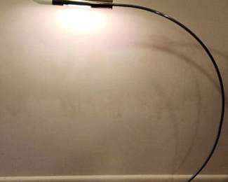 MCM Arc Lamp Brass and Lucite Floor Lamp