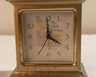 Precious Moments Seth Thomas Brass Alarm Clock