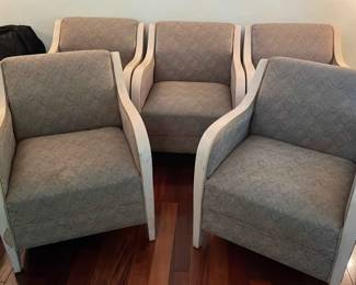 Five MCM Wooden Armchairs