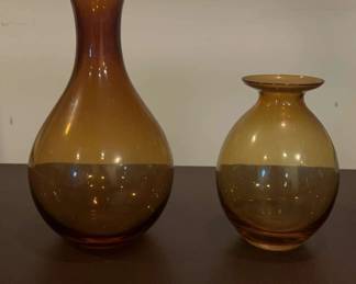 Amber Glass Vases from Bar Area