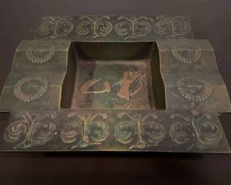 Large Copper Incense Dish Ashtray