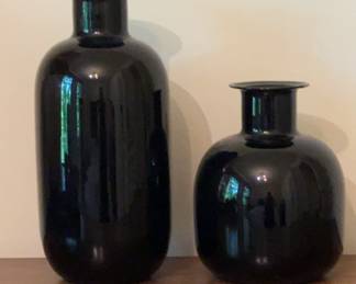 Shiny Black Vases