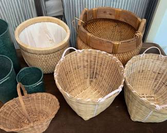 Wicker Baskets Metal Bucket Planters
