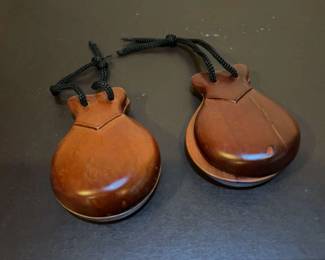 Vintage Shined Wood Castinets