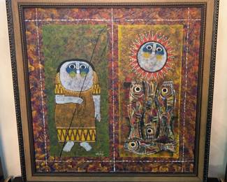 Rare Estrella MCM Expressionist Painting