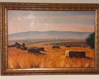 Presse Al Sole Beautiful, Signed Painting On Canvas