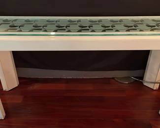 White MCM Console Table