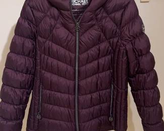 Michael Kors Maroon Packable Down Fill Coat XL
