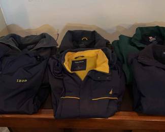 Six Size M Jackets Izod, Nautica, Chaps Polo