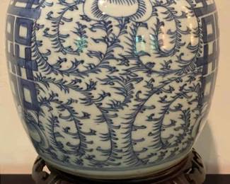 Blue And White Porcelain Ginger Jar