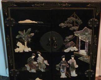 Chinese Black Lacquer Cabinet