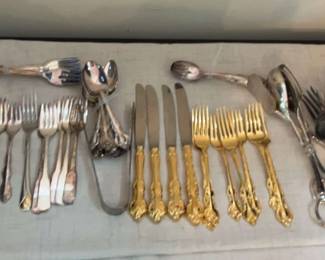 Large Lot Of Silverware Mostly Silver plated
