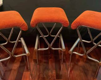 Daystrom Chrome Bar Stools