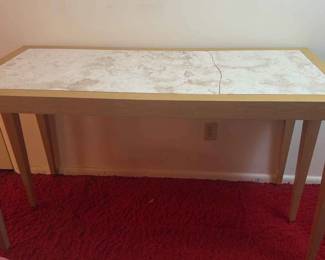 MCM Console Table with Marble Top