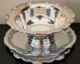 Sliver Bowl and Plates Lot