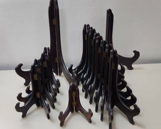 Wooden Hinged Easel Stand Lot