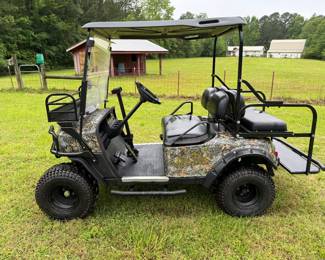Pair of E-Z-GO Electric Fox Hunting Buggy Golf Carts