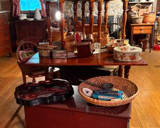 Blanket Chests and a drop leaf table