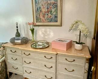 9 Drawer Whie Washed Dresser